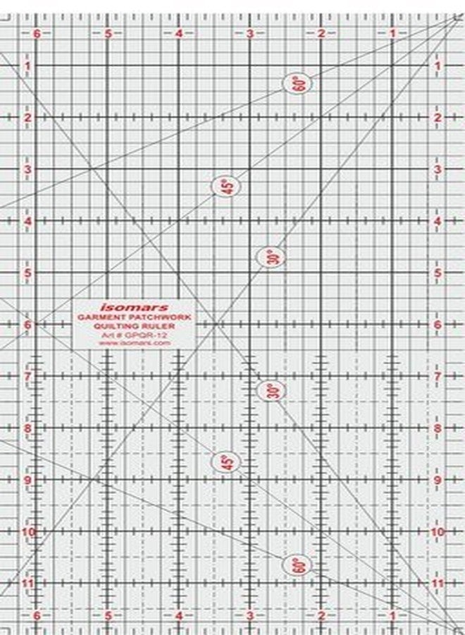 أيسومارس مسطرة إيزومارز لخياطة وترقيع الملابس (12 بوصة) - Image 1